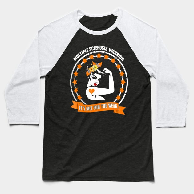 sclerosis multiple awareness warrior gift support fit Baseball T-Shirt by aaltadel